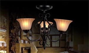 簡約美式別墅吊燈 簡約風格美式書房吊燈-8670-3