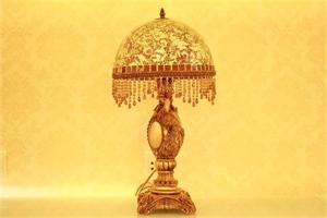 仿古中式臺燈 鐵藝+布藝燈罩 STD58610