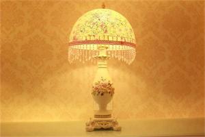 中式風格臺燈 陶瓷+布藝 STD58615