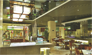 【酒店餐廳】優質鋼材+米白色布藝燈罩吊燈燈具