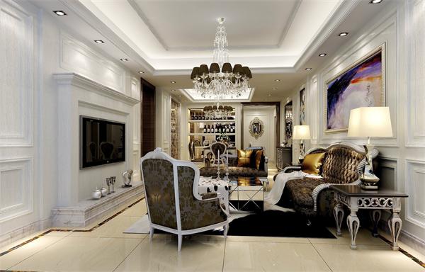 高檔別墅客廳吊燈設計定制案例