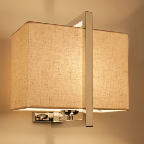 酒店客房壁燈優(yōu)質(zhì)鋼材+亞麻布藝燈罩 燈具廠(chǎng)家一站式供貨