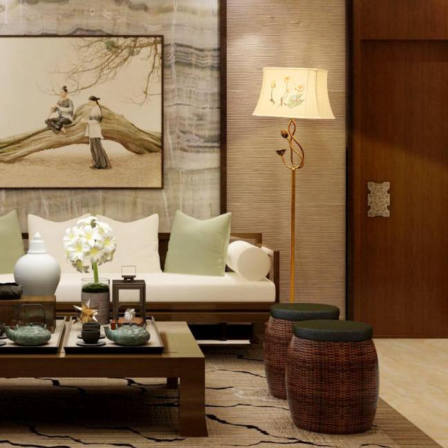 別墅F002新中式裝飾落地燈 照明設計燈具廠家供貨