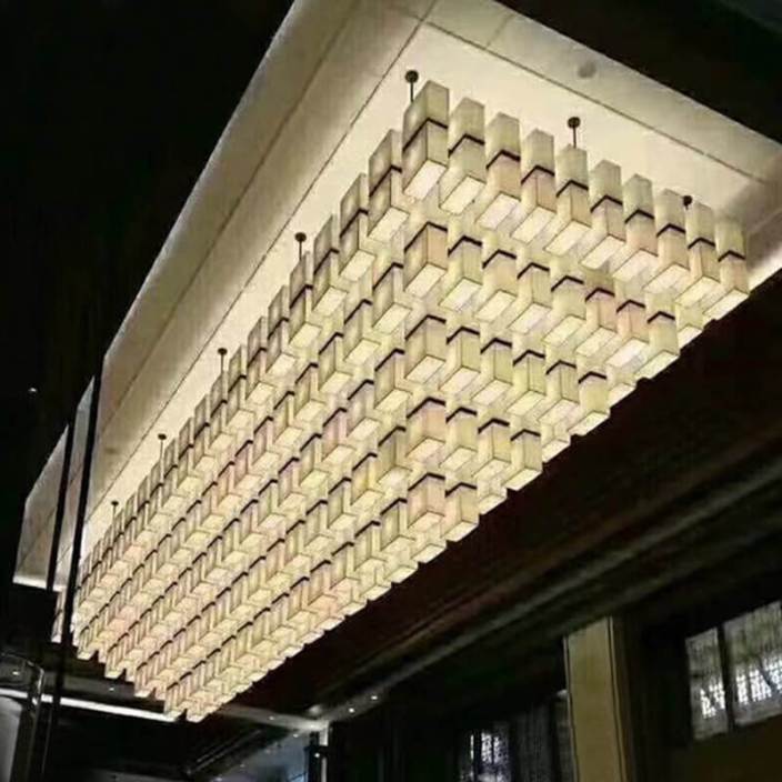 酒店大廳吸頂燈，源頭酒店燈廠