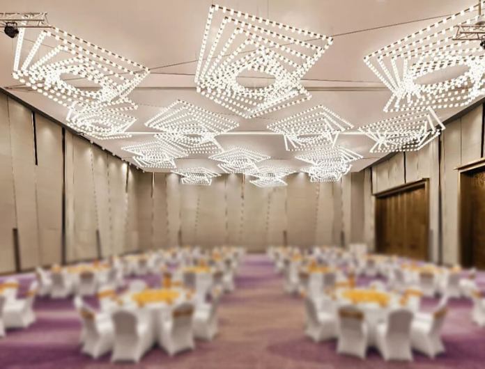 酒店天花吊燈，酒店藝術(shù)頂燈定制