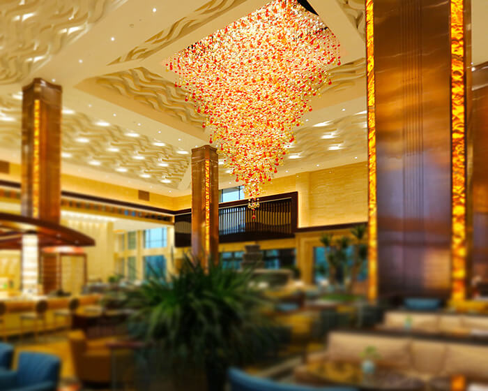 酒店金屬吊燈，高檔酒店燈具廠家直供