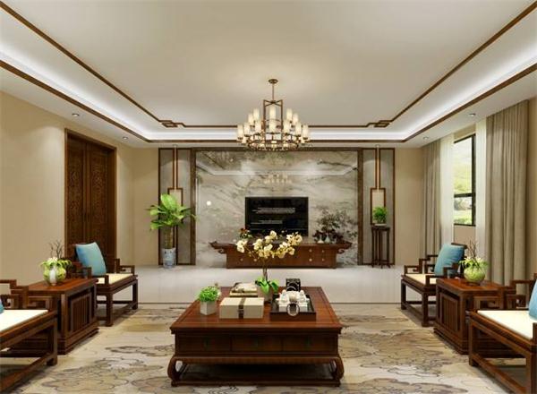 別墅客廳燈具定制廠家新中式鐵藝優質烤漆吊燈直供