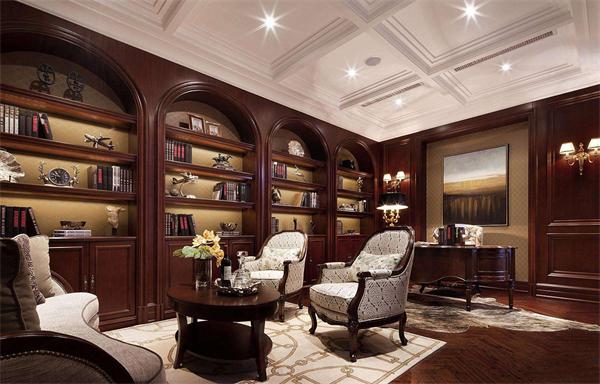 高檔別墅書房無主燈設計效果圖案例 廠家一站式供貨安裝調試