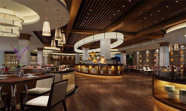 高檔酒店餐廳公共區域就餐區燈具整體照明設計 一站式廠家供應